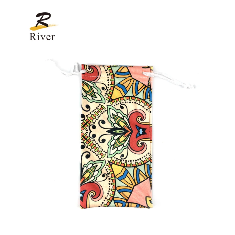 custom print microfiber cleaning pouch glasses pocket