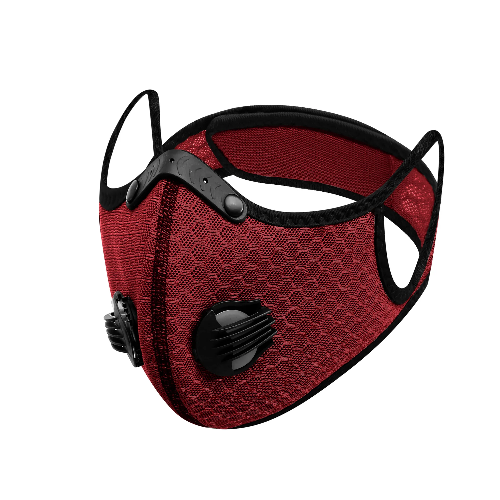 2024 NEW PL Reusable Face Mask Washable Black Anti Dust With Valve Air Filter For Unisex