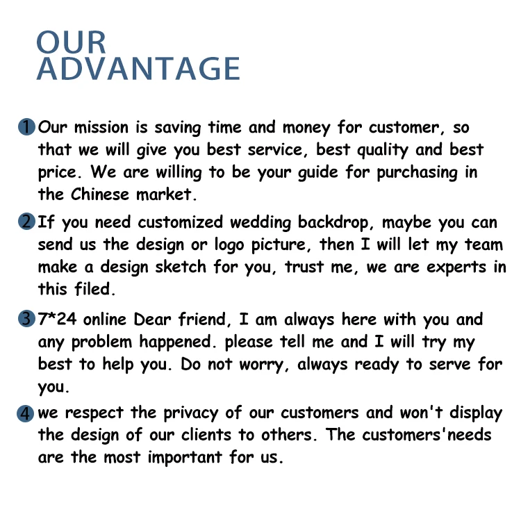 The factory that creates romantic modern wedding backdrops with high-quality materials.