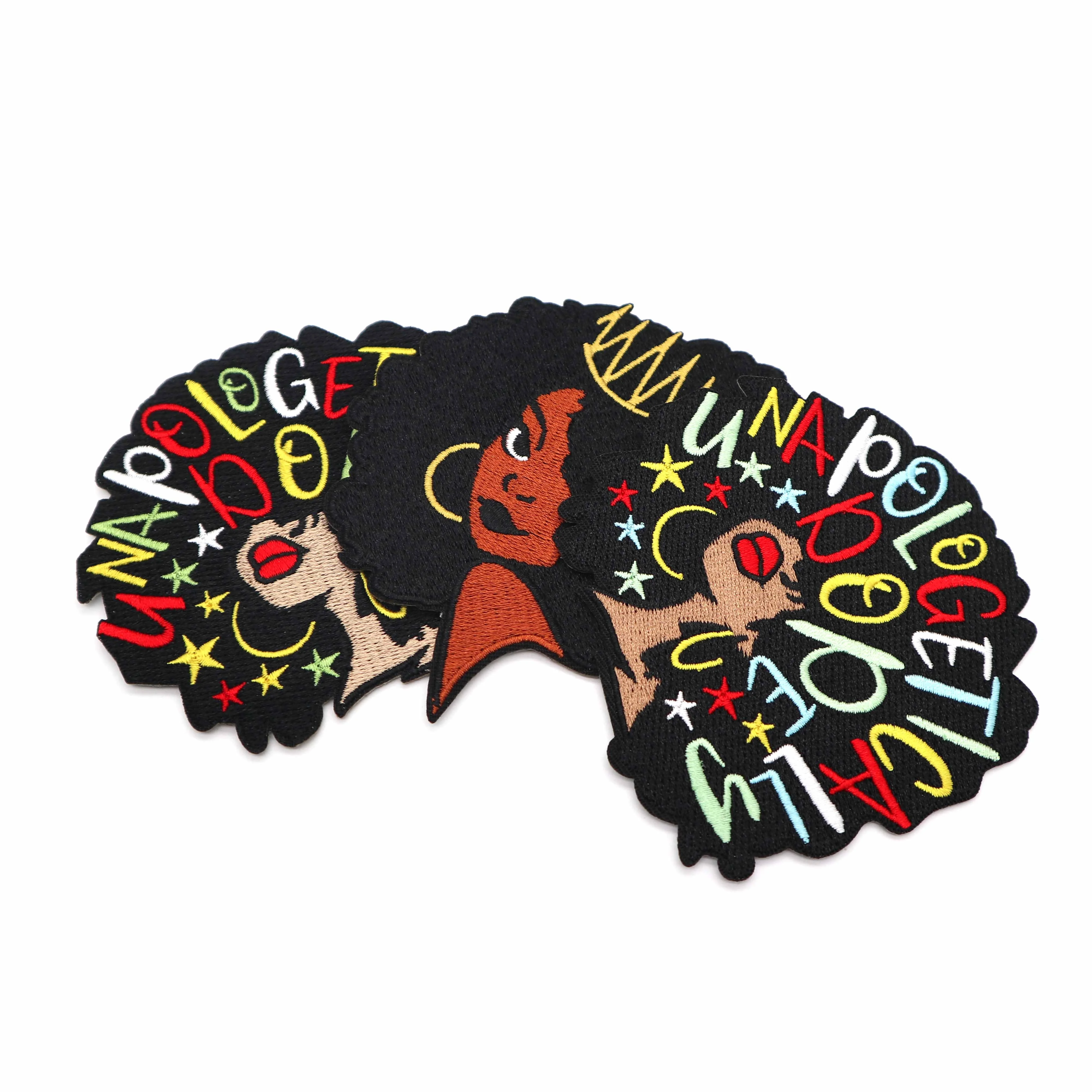 New arrived African Girl Patch Black Power Embroidered Iron On Sew On Patches DIY Chest Pin Gifts for Woman