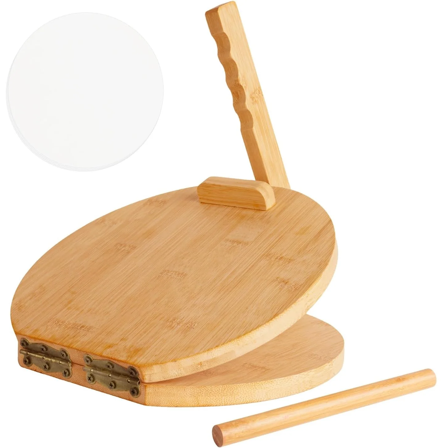 10 inches kitchen manual bamboo wood tortilla dough press maker