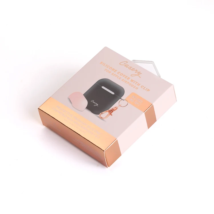 Custom Gold Foil Logo Printing Wireless Earphones Headphones Paper Packaging Box With Insert Custom Paper Box