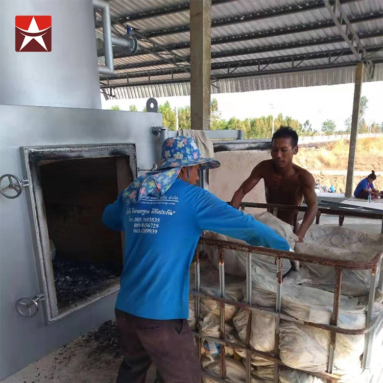 500kg lpg diesel natural gas fired general waste incinerator with filter