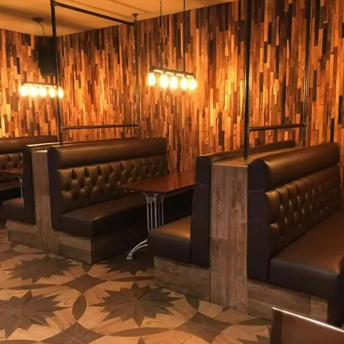 Cheap price modern design leather seat restaurant benches cafe hamburger shop club bar sofa booth seating