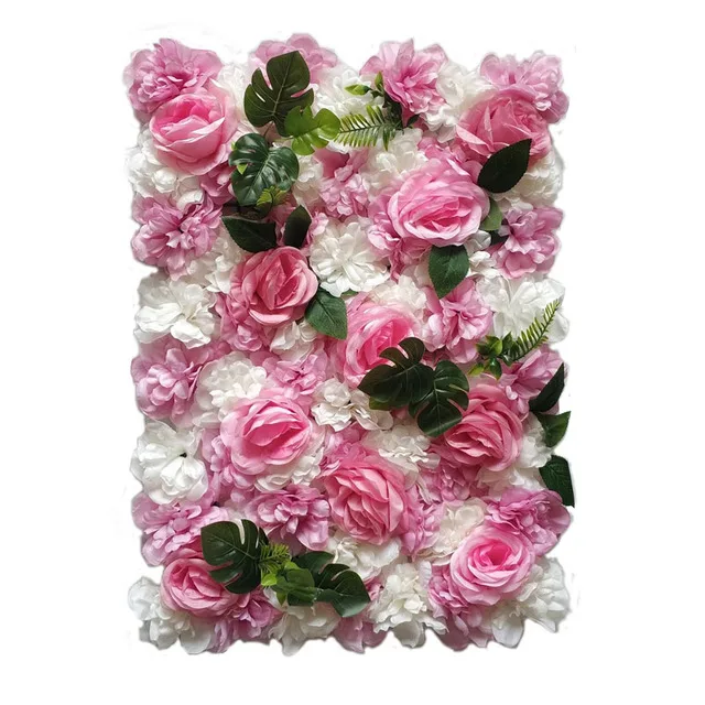 High Quality Fake Fabric Wall Wedding Curtain Artificial Rolling Up F Flower Panel Backdrop