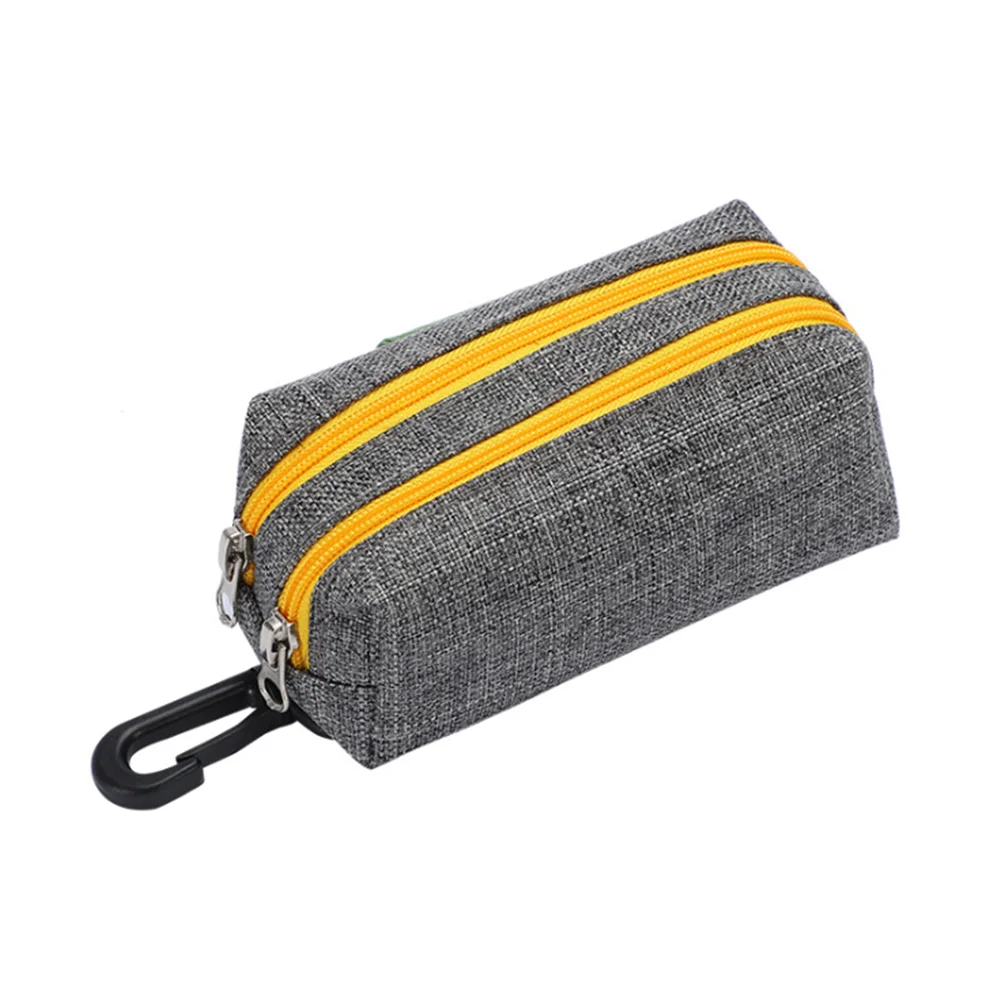 Oxford Pet garbage bag double zip Outdoor pet stool collection bag dog waste bag dispenser take out with dog leash