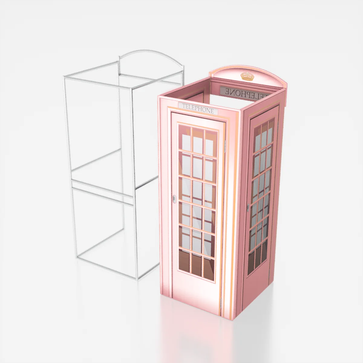 wholesale customized antique metal pink telephone london classic phone booth for sale 360 Photo Booth Phone Booth Enclosure