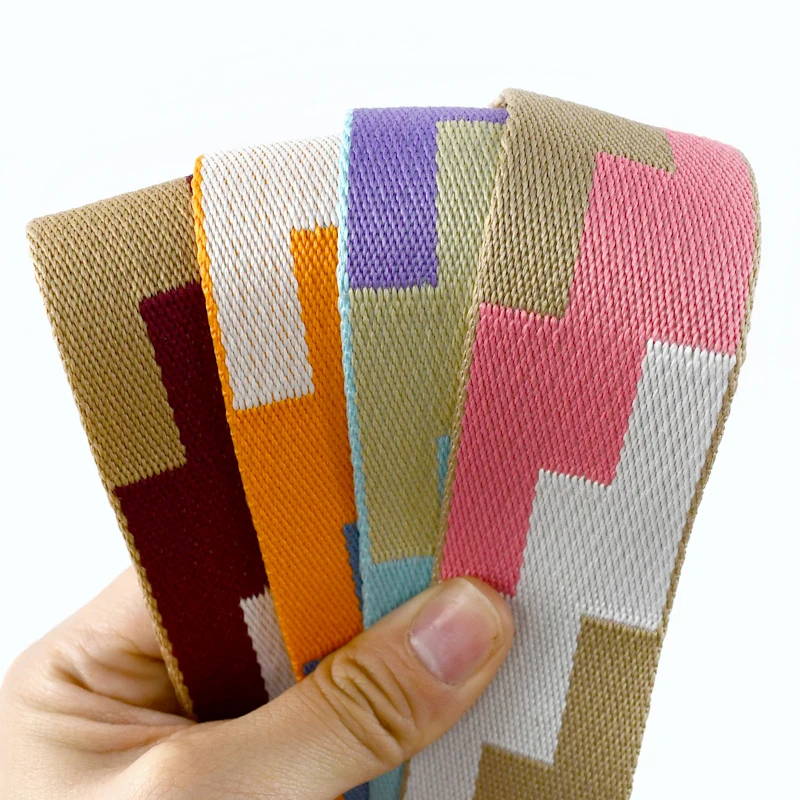 Meetee RD050 38mm Crossbody Bag Decoration Sustainable Polyester Ribbon for Clothing Luggage & Home Textile Accessories