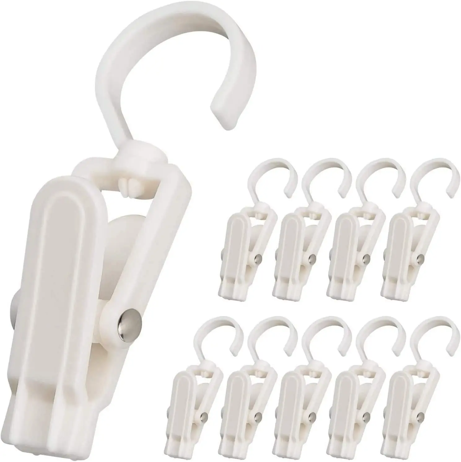 Multifunctional Plastic Family Travel Rotating Rotating Hanging Laundry Hook Clothes Pins Hat Clip for Hanging Curtains