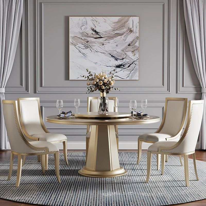 Home Kitchen Furniture Simple Modern Style Dinning Table Set with Chairs