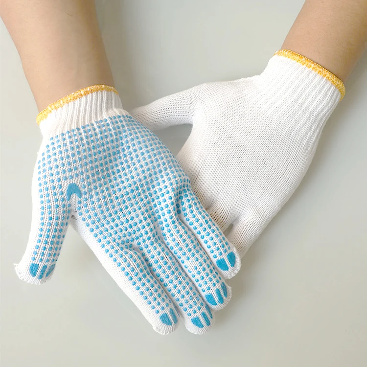 
crinkle latex palm coated poly cotton knitting safety work gloves construction/latex rubber dip work gloves 