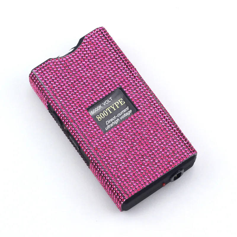 FF988 Women Self-defense Stun Gun USB Rechargeable Outdoor Portable Flashlight Powerful Diamond Stun Gun