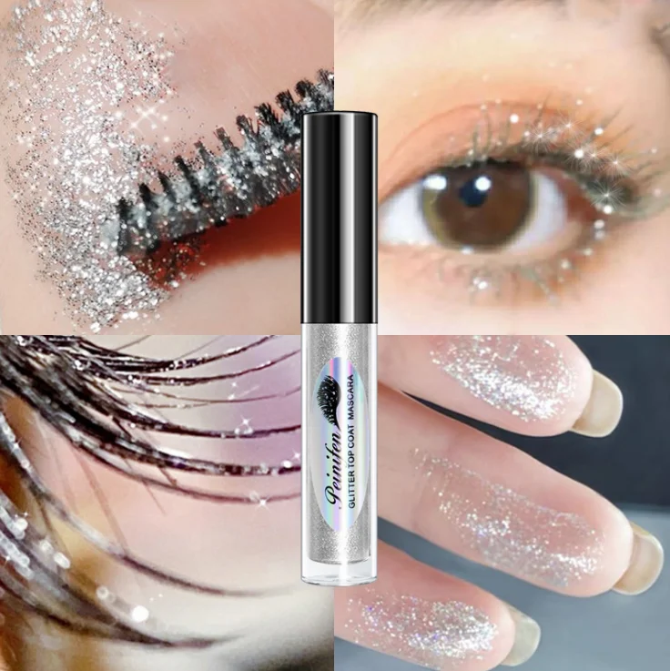 Long-lasting organic mascara private label waterproof sparkle broken diamond glitter waterproof mascara