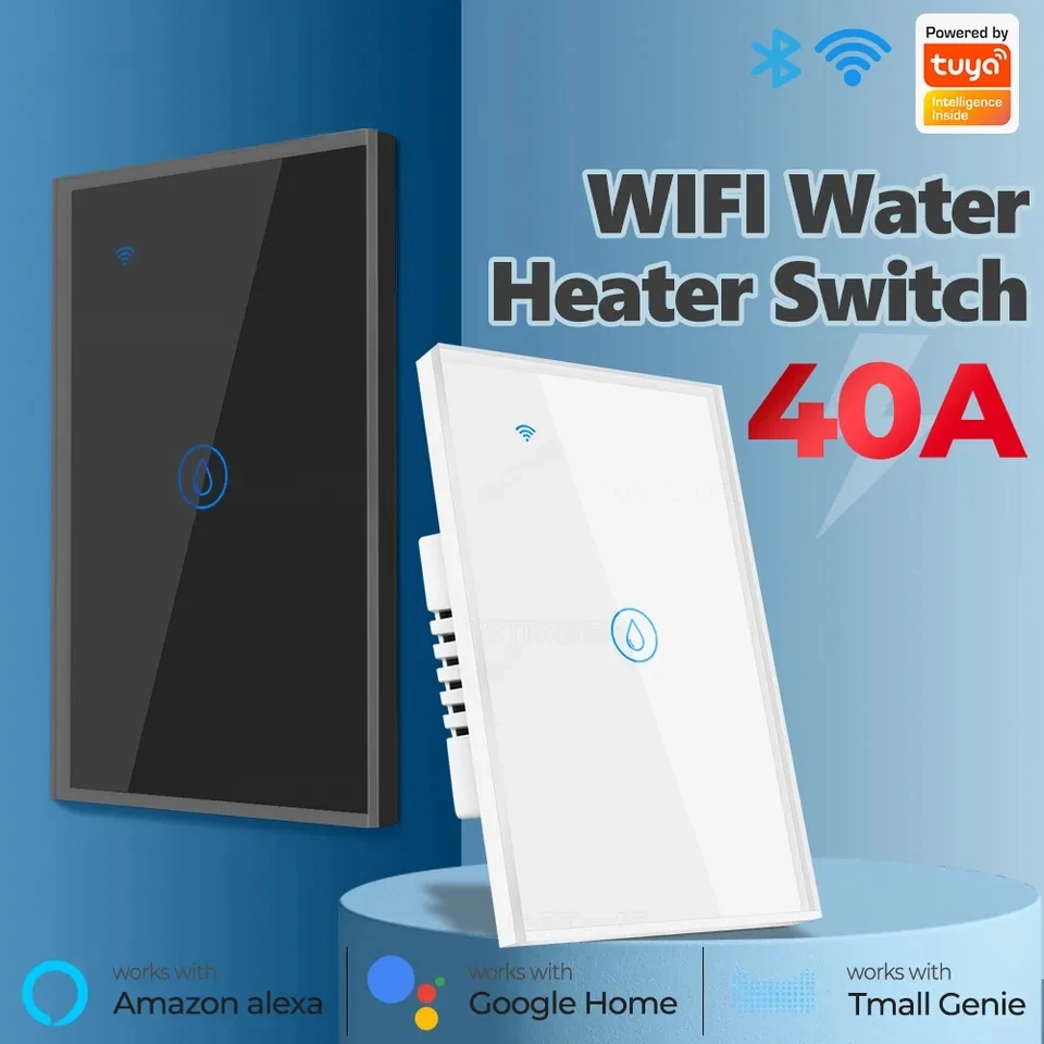 Переключатель водонагревателя Tuya 40A US бразильский беспроводной Wi-Fi умный кондиционер настенный сенсорный выключатель