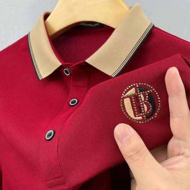 2024 Asserted Colors Hotsale Polo T-shirt Short Sleeve  Loose Lapel Polo Shirts For Men
