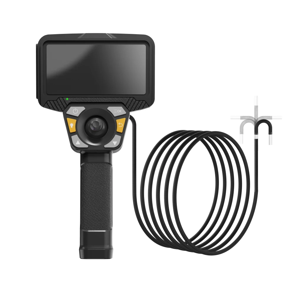 waterproof sewer endoscope, 360° articulation portable video endoscope, 6mm 3.9mm borescope