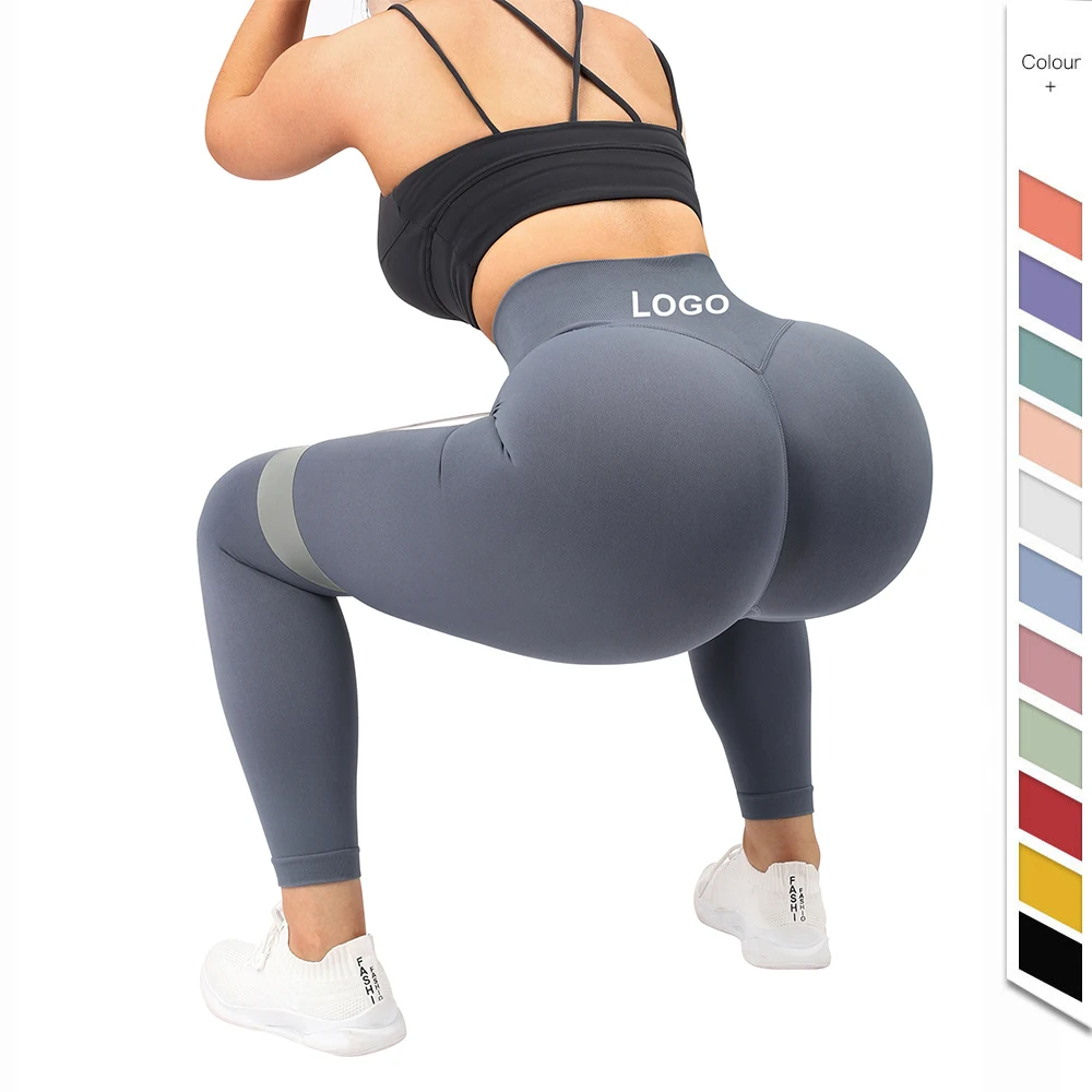 Custom Logo Gym Wear Workout Tights Scrunch Yoga Pants High Waist V Back Butt Lifting Nvgtn Womens Seamless Tie Dye Leggings