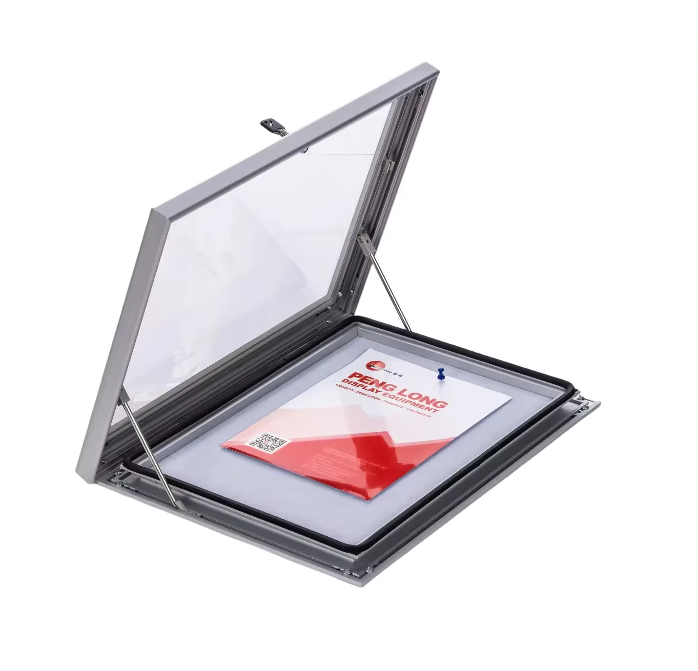 A1 Magnetic Exterior Lockable Notice Board white board aluminum poster locking case