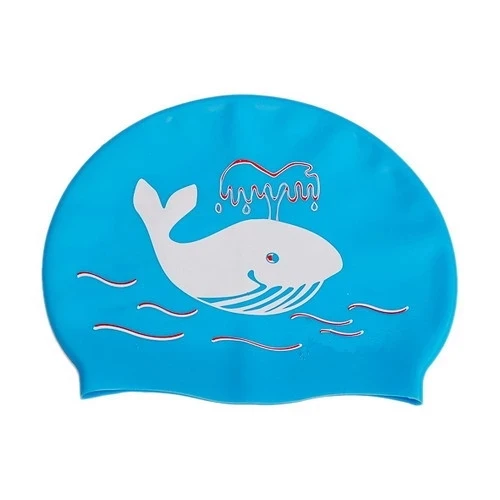 Kids Swim Cap High Elastic Waterproof Swim Bath Cap Cute Cartoon Style Swim Hat for Boys and Girls