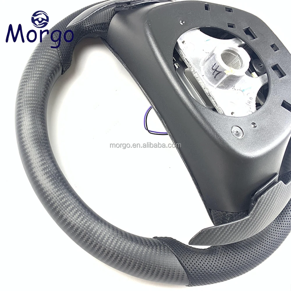 Matte Carbon Fiber SteeringWheel Fit For Cadillac CTS-V ATS XTS SRX CT6 XT5 XT6 CT4 XT4 Custom Perforated Leather Steering Wheel