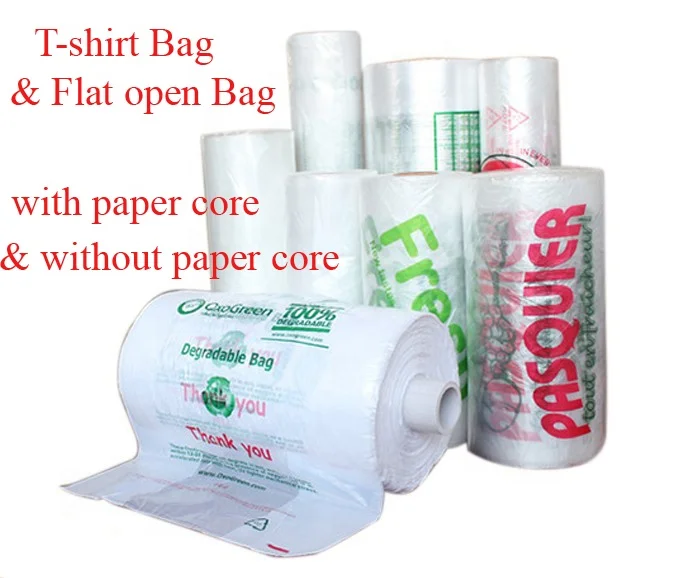 Automatic Computer Control High-speed T-shirt Type Perforated Flat Open Bottom Sealing Roll Shopping Plastic Bag Making Machine