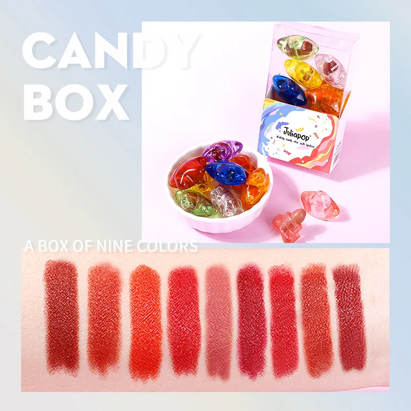 Candy Star Lipstick Set wholesale 9 colors non-fading mini lipstick gift box