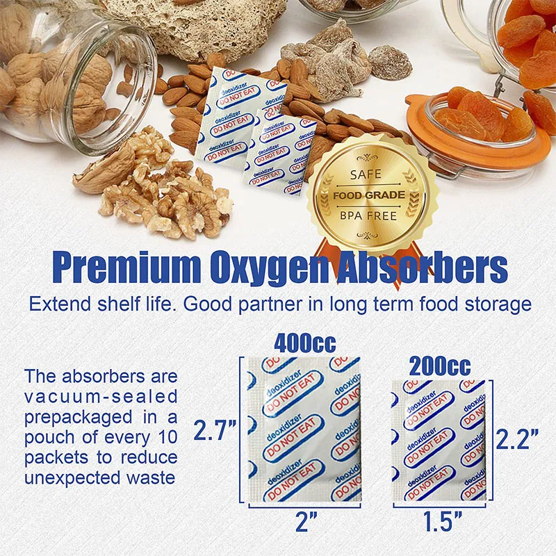 Oxygen Absorbers stick mylar bag set ziplock Aluminum foil bag Custom size Mylar Bags
