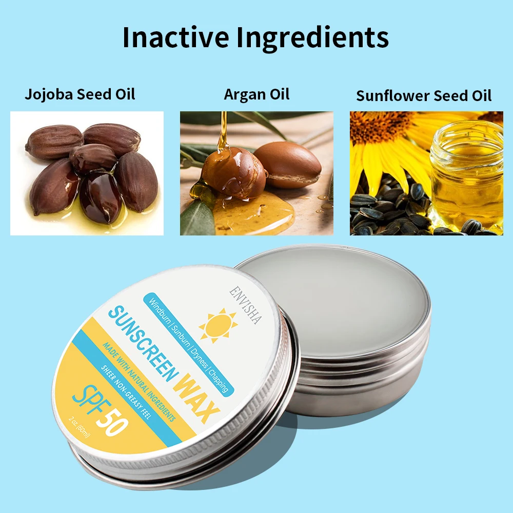 Vegan Long Lasting Portable UVA UVB Sunscreen Cream Soothing Sun Protection Balm