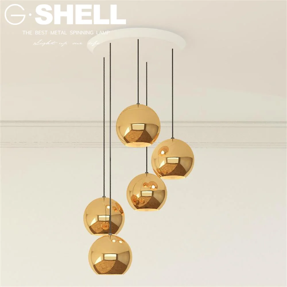 Copper E27 LED Residential 110-120V, 220-240V Modern Pendant Ball Light Lamp