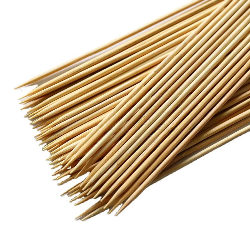 Outdoor Barbecue Accessories Natural Bamboo Skewers Wooden Sticks