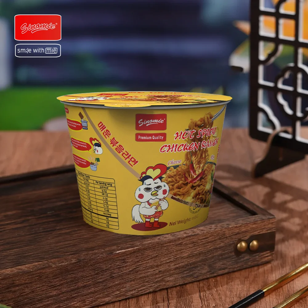 [SINOMIE] spicy ramen noodles bulk ramen Cheese Flavor bowl Noodles halal hot spicy chicken ramen