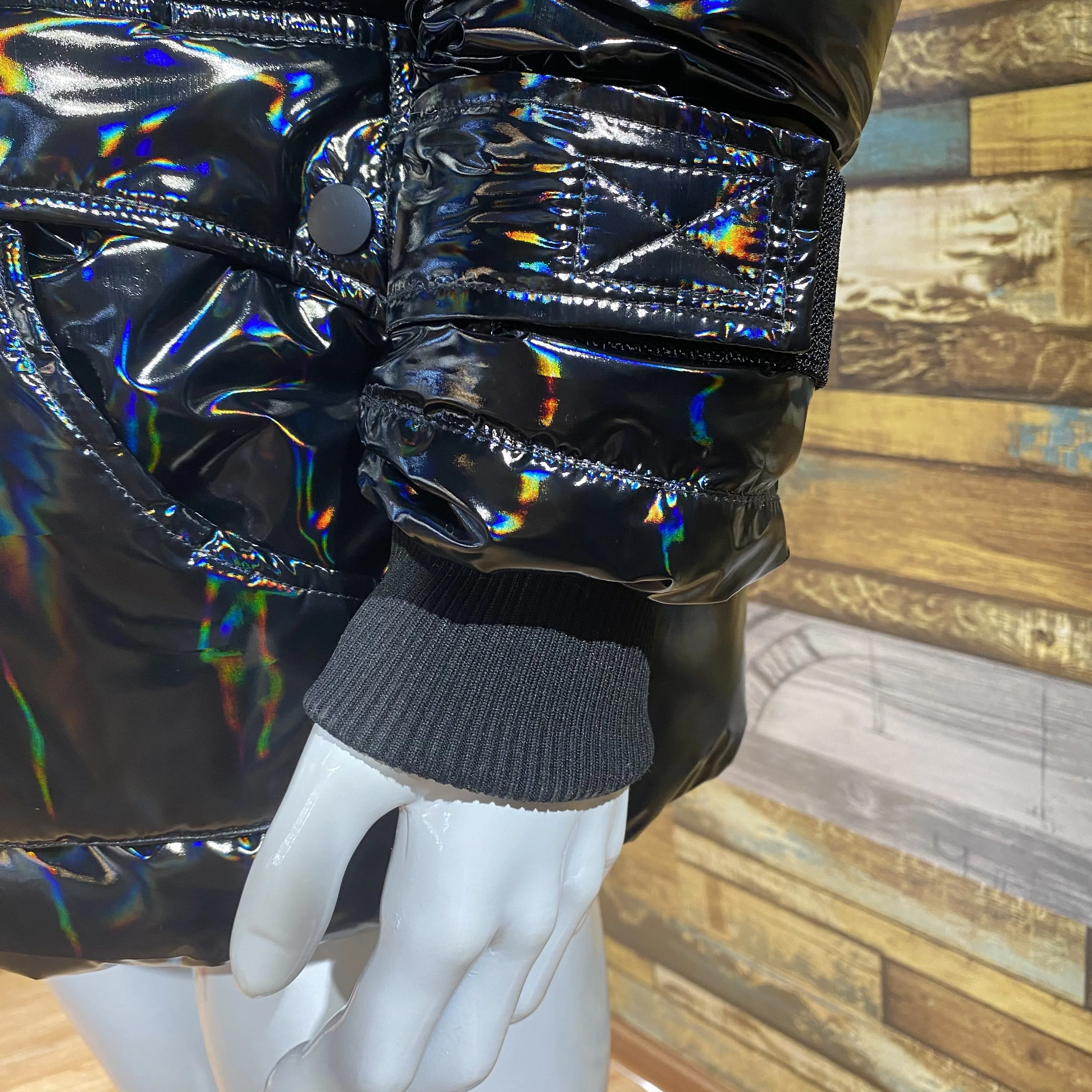 Мужская парка из искусственного меха с логотипом на заказ куртка со съемным капюшоном зимняя Светоотражающая нейлоновая для мужчин