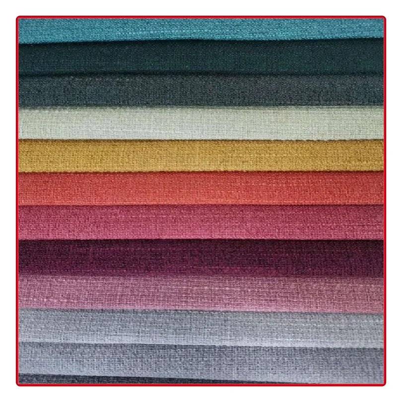 100% полиэстер выглядит как льняная ткань для использования на диване и обивке