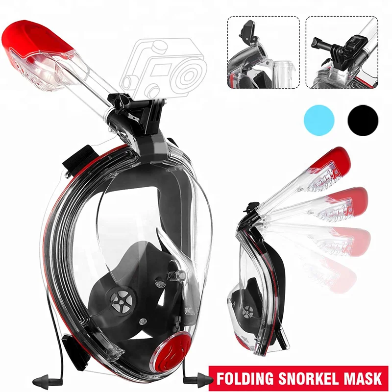 Diving Equipment Snorkeling Swimming Full Face Snorkel Mask Free Diving Mask Set Kids Swimming Mask