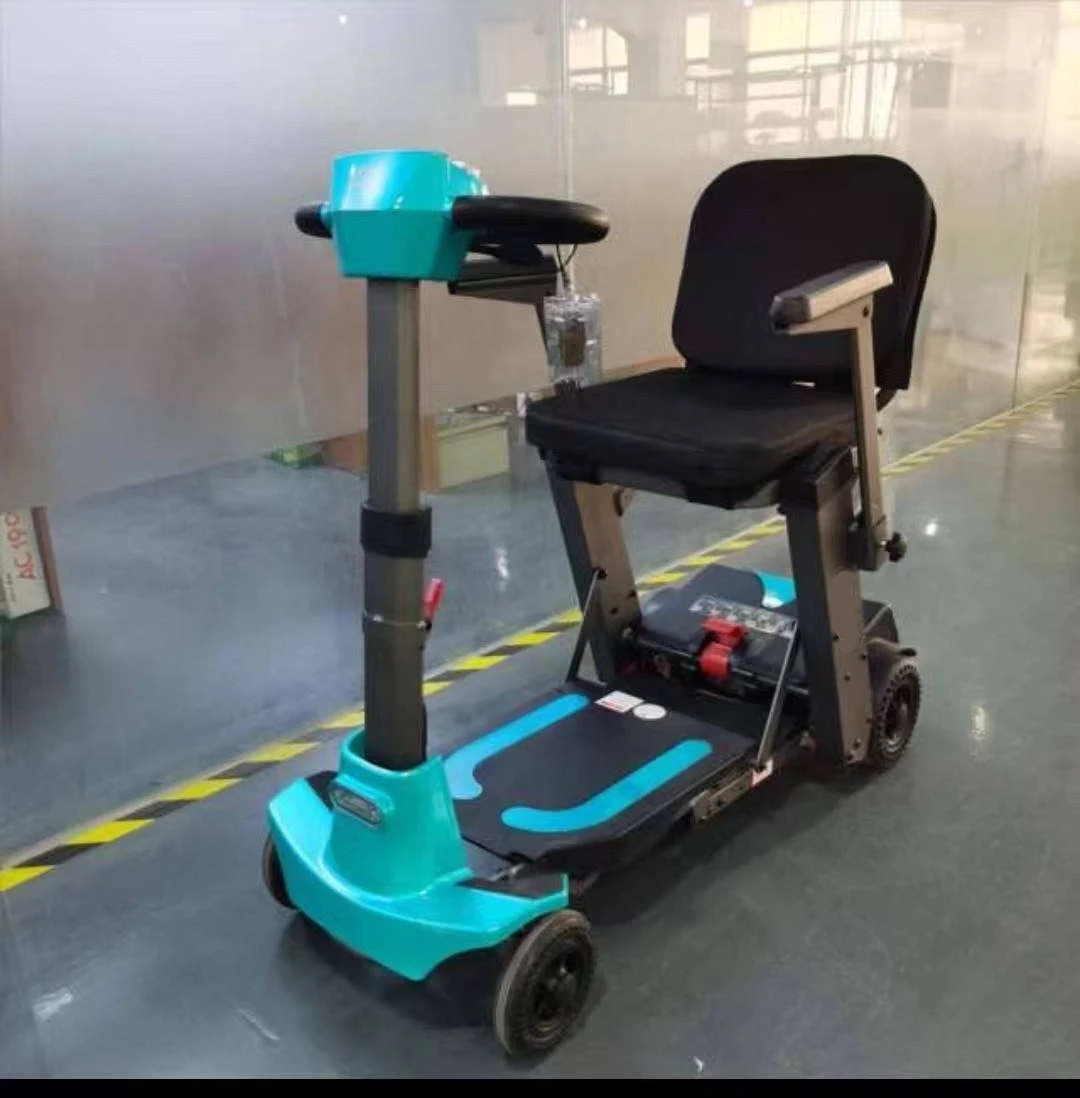 2023 High-end Elderly Disabled Remote-controlled Compact Lighting Folding  Electric Scooter Intelligent Scooter Wheelchair