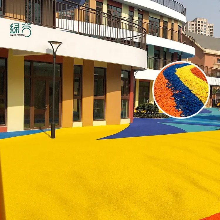  Зеленая долина оптовая продажа цветные резиновые гранулы EPDM для резинового напольного покрытия игровой