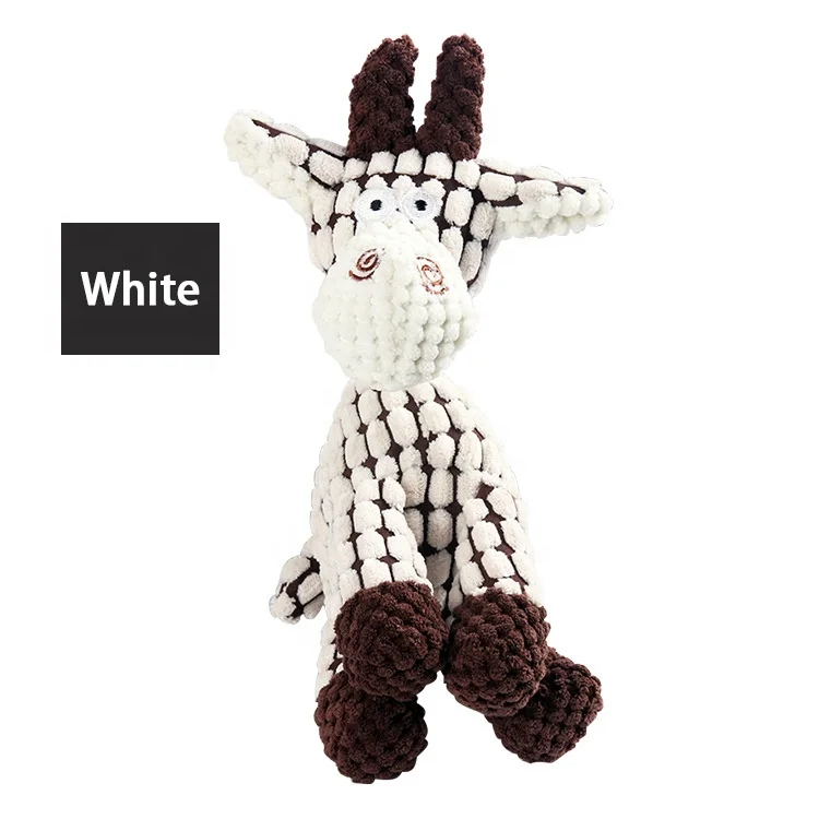 pet teething bite resistant corduroy plush toy dog plush toys interactive dog plushsqueaky dog toys