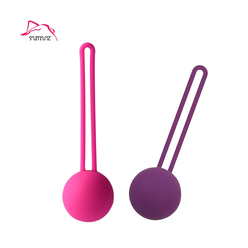 2020 Wholesale Medical Silicone 2 Color Vibration Sex Dumbbell Vagina Large Kegel Balls for Female