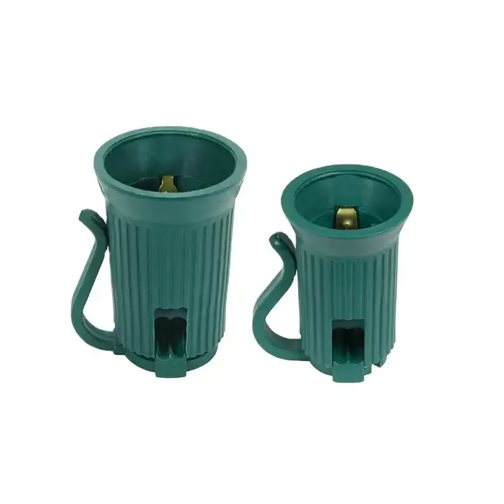 C7 Light Stringer Lamp Holder Replacement Green SPT1 18awg Wires C7 E12 Sockets