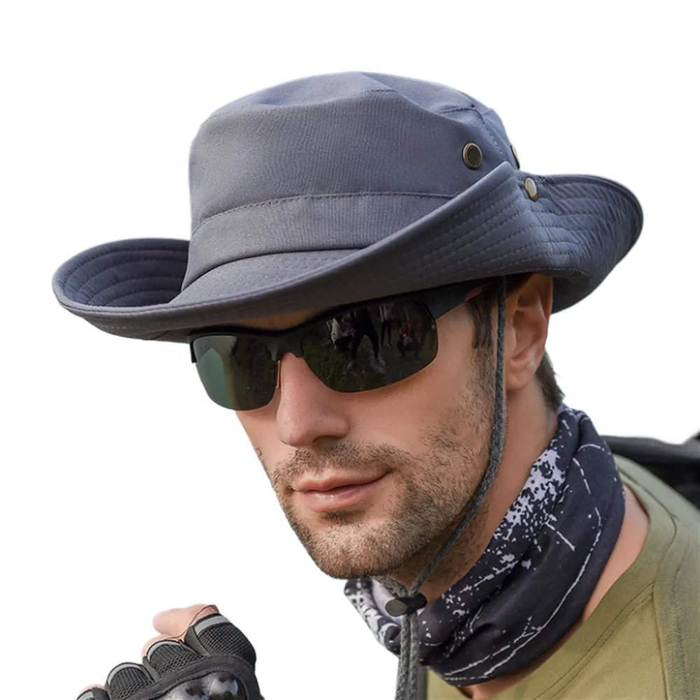 Waterproof Hats Wide Brimmed Sun Protection Cap Jungle Bush Bucket Hat