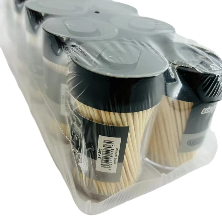 Manufacturer black sliding cover design tooth picks custom Bottle Package Bamboo Toothpicks