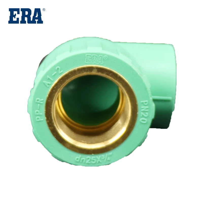 ERA  Plastic PPR Pipe Fittings Female Thread 90 Degree Elbow With Brass