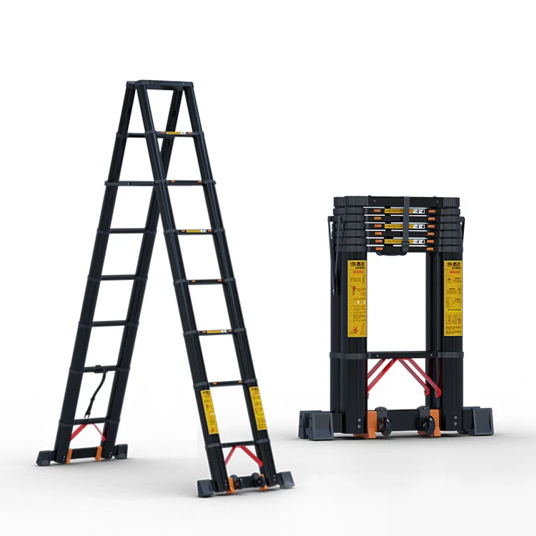 Household herringbone ladder aluminum stainless steel  10 ft step ladder foldable stairs extension ladder