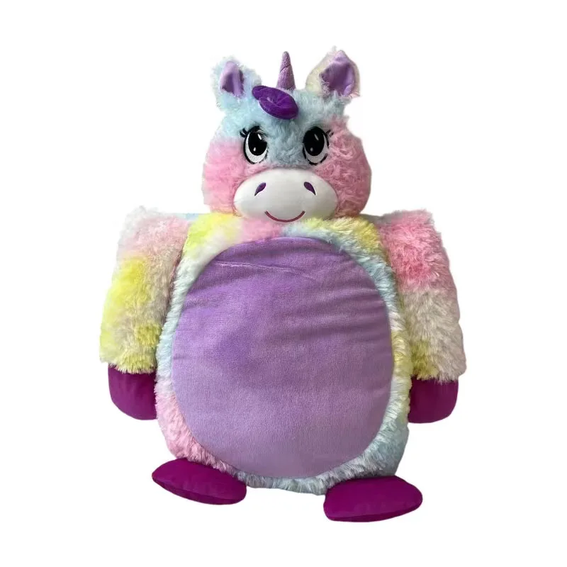 Animal Pillow Buddy Stuffed Plush Toy With Plastic particles in the hands and feet