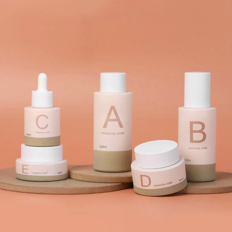 China Manufactory 30Ml 50Ml 100Ml Plastic Airless Cosmetic Bottle Glass Skincare Packaging Face Cream Container Froasted Jars