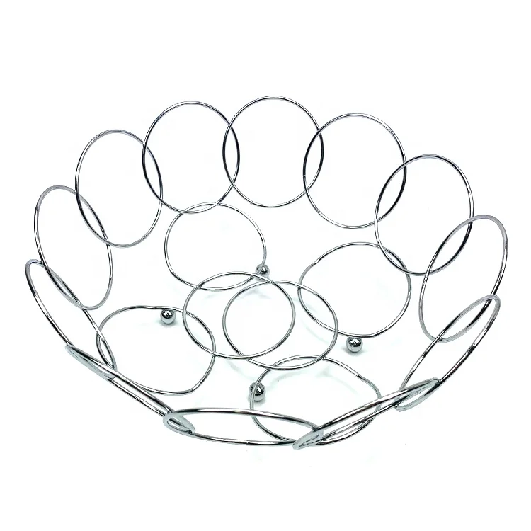 Creative wire basket metal heart-shaped fruit storage basket