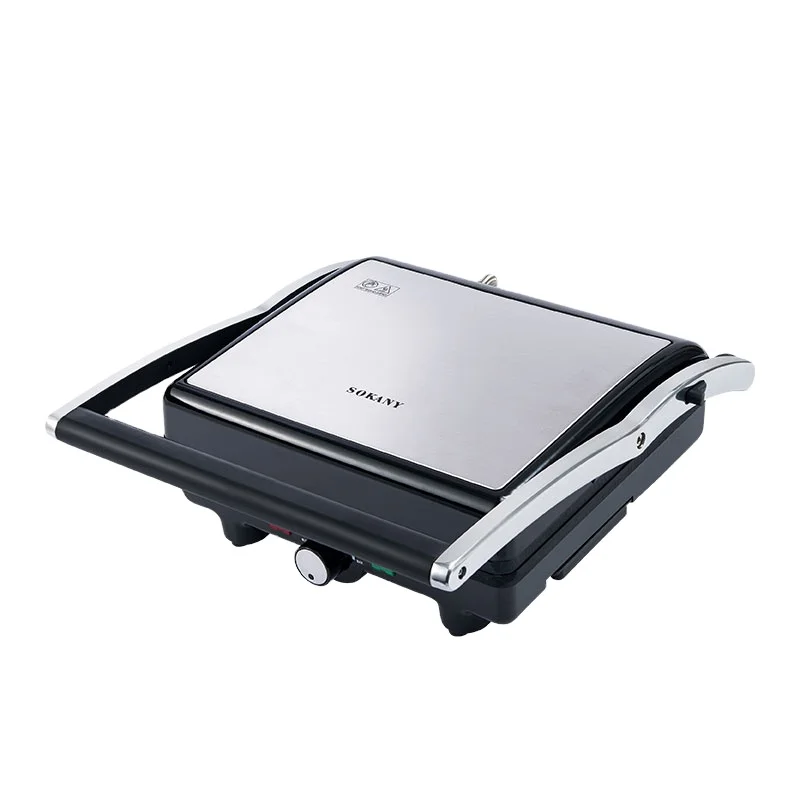 SOKANY-226B Electric Mini Sandwich Maker Grill Panini Non-Stick Pan  Breakfast Machine Steak pan