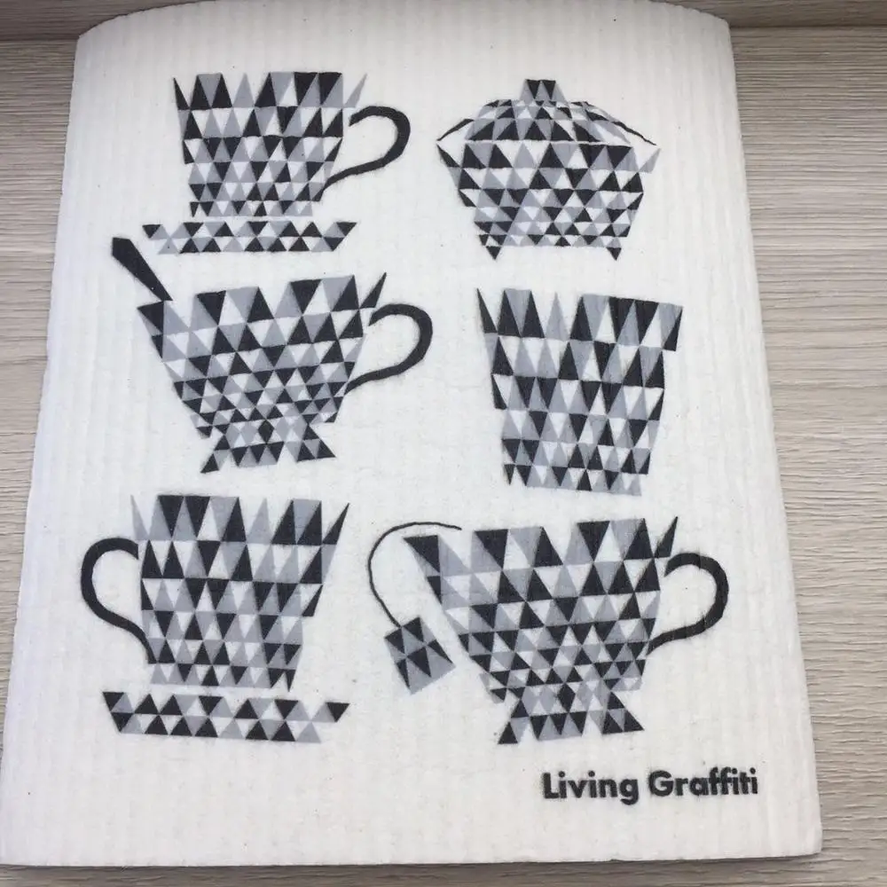 ECO Friendly Absorbent Cleaning Cloth | Reusable Cleaning Wipes | Swedish Dish Cloths Sponge Household Cleaning 1000packs Reach