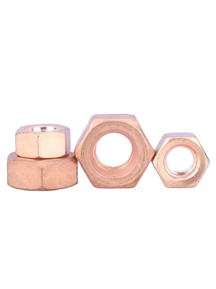 T2 pure purple copper hex nut screw cap red copper screw nut