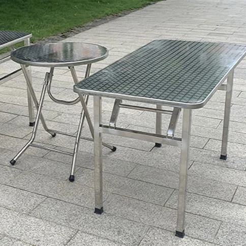 outdoor folded table, Garden coffer  and tea little table , adjusted stainless steel table